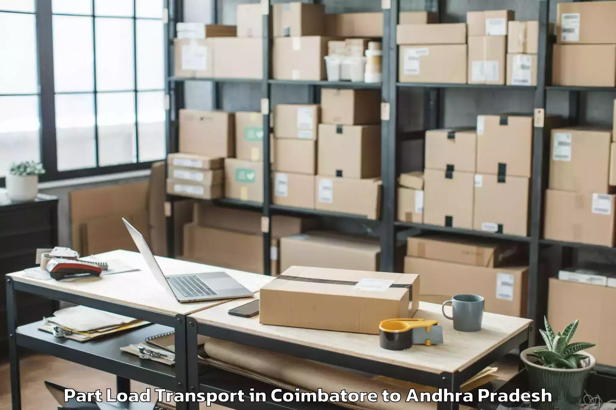 Book Coimbatore to Hukumpeta Part Load Transport Online